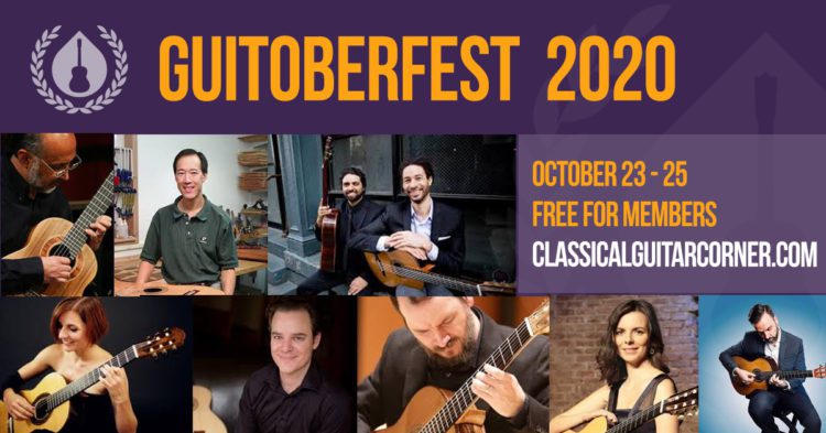 Guitoberfest 2020 banner featuring guest artists.