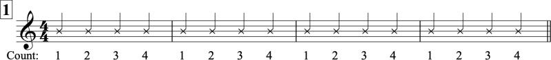 Quarter note claps