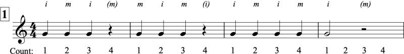 Quarter-note rest exercise on guitar